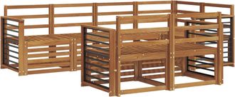 vidaXL Conjunto De Sof&aacute;s De Exterior 7 Uds. Natural Poli&eacute;ster Vidaxl