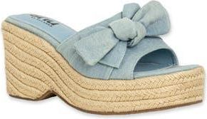 Shushop Ingrid Platform Espadrille Slide Sandal in Light Denim at Nordstrom Rack, Size 7.5