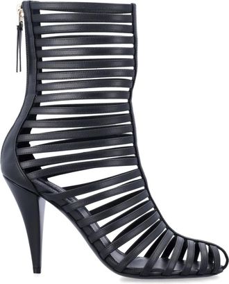 Givenchy Cage Enkellaarsjes - Dames - Laarzen met Hak - Zwart - 36 EU - Leer - Schoenen