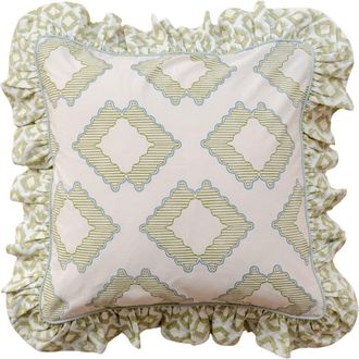 TBCo Cotton Diamond Pillowcase in Green Diamond at Nordstrom, Size 2Ft 0In X 2Ft 0In