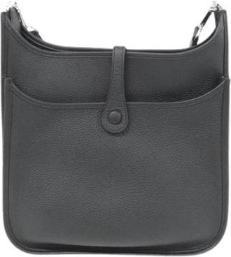 Herm&egrave;s Pre-owned Taurillon Clemence Shoulder Bag - Dames - Vintage Schoudertas - Zwart - ONE Size - Leer - Vintage