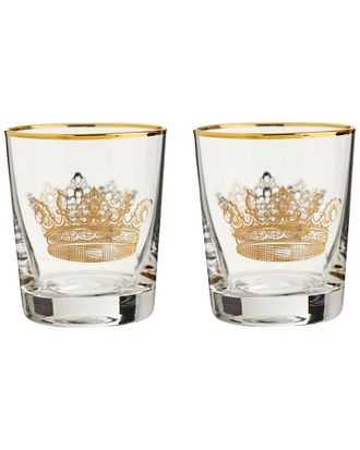 Rosanna Set of 2 The Grand Tour London Double Old Fashioned Glasses