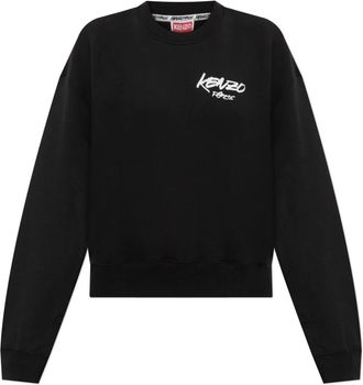 Kenzo Sweatshirt met bedrukt logo - Dames - Sweatshirts - Zwart - L - Katoen - Hoodies & sweatvesten