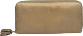 Loewe Pre-owned Wallets, female, Beige, Size: ONE SIZE Pre-owned Leather Wallet
