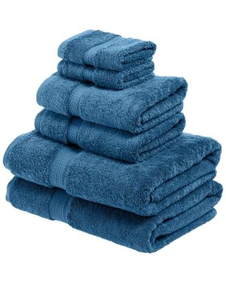 Superior Solid 6Pc Egyptian Cotton Towel Set With Hand, Face, Bath Towels