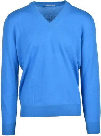 KANGRA Truien & Vesten, Heren, Blauw, L, Wol, Pullover met V-hals