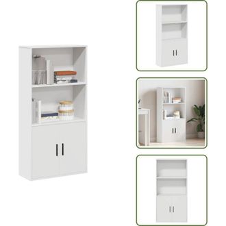 vidaXL The Living Store Libreria Bianca 60x24x120 cm in Legno Multistrato - Libreria bianca