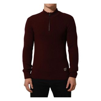 Dolce & Gabbana Half-Zip Pullover Jumper - male - Dolce & Gabbana - Turtlenecks - Red - M - Knitwear