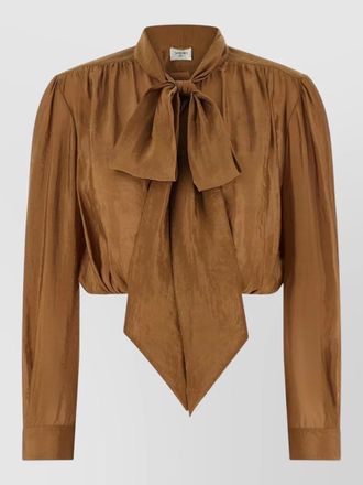 Saint Laurent lavalier neck blouse