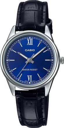 Casio Womens Blue Dial Leather Analog Watch - LTP-V005L-2BUDF