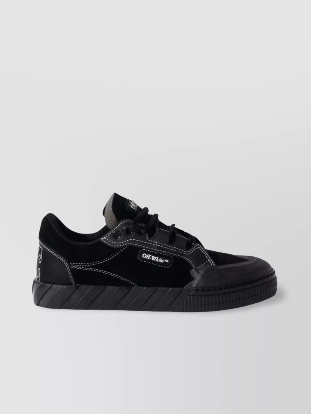 【関税＆送料込み】Off-White 'O.O.O' Black Suede Sneakers OFF-WHITE Out Of Office OOO Low Tops Black White Suede Men's