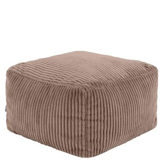 Icon Brand Puf reposapi&eacute;s cuadrado de pana marr&oacute;n moca