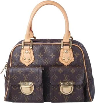 Louis Vuitton Pre-owned Handbags, female, Brown, Size: ONE SIZE Pre-owned Manhattan PM