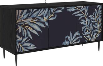 vidaXL Mueble De Tv Dokkum 102 X 33 X 51 Cm Roble Negro Vidaxl