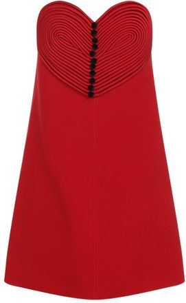 Valentino Red Embroidered Mini Dress
