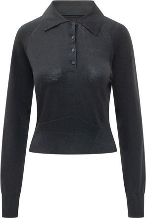Givenchy Black Logo Shirt Collar Polo