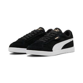 Puma Sneaker PUMA VIKKY STAR SD, Damen, Gr. 37,5, schwarz-weiss (puma schwarz, puma wei&szlig;, puma gold), Leder, colorblocking, Schuhe Sneaker