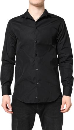 Emporio Armani Cotton Long Sleeves Men Formal Dress Mens Shirt (Pre-Owned)