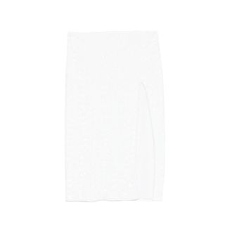 Os&eacute;ree Midi Skirts, female, White, Size: S Sequin-Embellished Side-Slit Midi Skirt