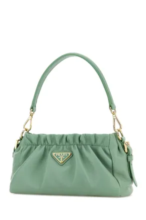 Prada Womens Mint Green Nappa Leather Handbag Acquamarina Borse A Mano Bag