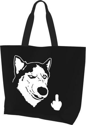 AOOEDM HuskyOff Ladies Canvas Tote Reusable Shopping Bag