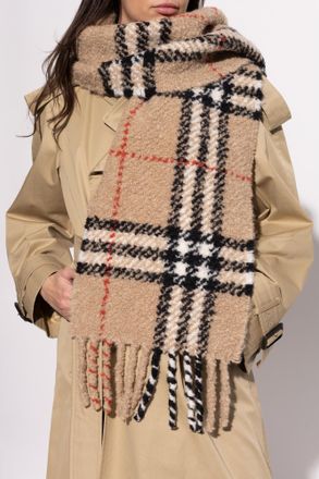Burberry Wool Scarf, Unisex, Beige