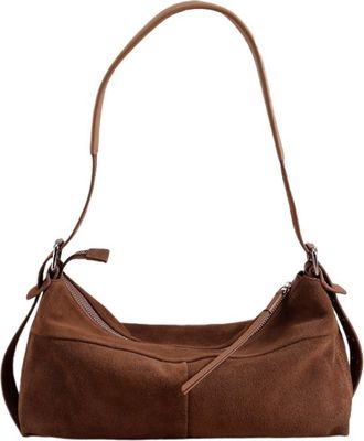 Generic Compatible For Women Armpit Shoulder Bag Thick Nubuck Leather Female Crossbody(G)