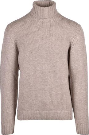 Heritage Beige Wool-Cashmere High-Neck Sweater