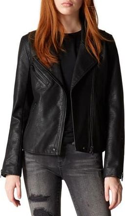 Blank NYC Faux Leather Moto Jacket in Onyx at Nordstrom Rack, Size X-Small