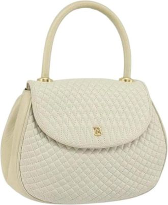 Bally Pre-owned Leren Handtas - Dames - Vintage Handtas - Wit - ONE Size - Leer - Vintage