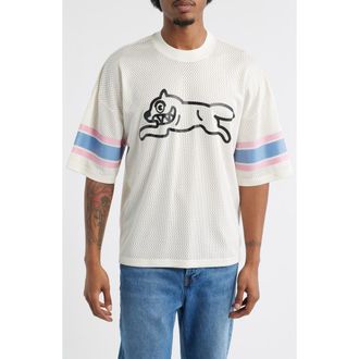 Icecream Hike Oversize Running Dog Mesh Graphic T-Shirt in Antique White at Nordstrom, Size Xx-Large
