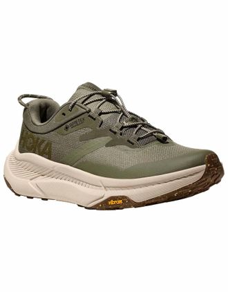 Hoka One One Mens Transport Gtx Travel Sneaker In Slate / Oat Milk