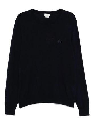Etro Navy Blue Logo Woolen Sweater