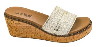 Corkys Footwear Womens Wanderlust Wedge Sandals In Ivory