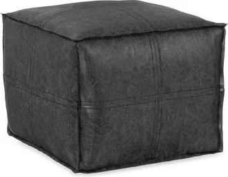 Simpli Home Brody 18In Boho Square Pouf