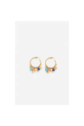 Vanessa Bruno Womens Creole Breloque Earrings In Gold