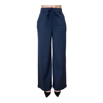 Max Mara Mmlagoraio Pant - female - Max Mara - Wide Trousers - Blue - XL - Trousers