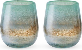 Twine Set Of 2 Playa Bonita Recycled Stemless Wine Glasses
