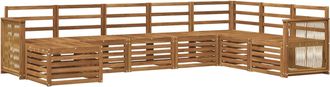 vidaXL Conjunto De Sof&aacute;s De Exterior 8 Uds. Natural Vidaxl