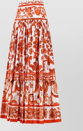 Dolce & Gabbana cotton high-rise flared maxi skirt