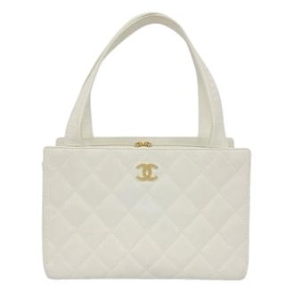 Chanel Pre-owned Handbags, female, White, Size: ONE SIZE Pre-owned Vintage Handbag