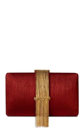 Simitri Fringe Clutch in Cherry at Nordstrom