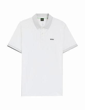 HUGO BOSS Mens Hugo Boss Mens white Chip Paddy polo shirt - Size: 40