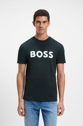 Boss Orange by Hugo Boss T-Shirt BOSS ORANGE Thinking, Herren, Gr. XXL, blau (dunkelblau404), Jersey, Obermaterial: 100% Baumwolle, unifarben, regular fit normal, Rundhals, ei