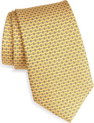 Nordstrom Floral Silk Tie in Yellow at Nordstrom