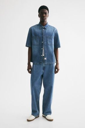 H&M Baggy Jeans in Denim Blue at Nordstrom, Size 30 X 32