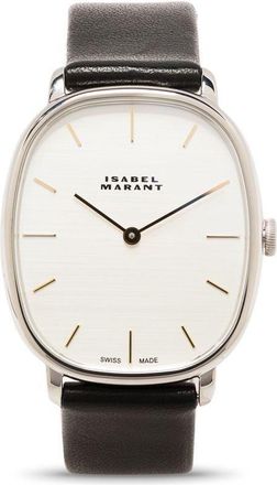 Isabel Marant logo-print quartz 28.7mm - women - Lamb Skin/stainless steel - One Size - Black