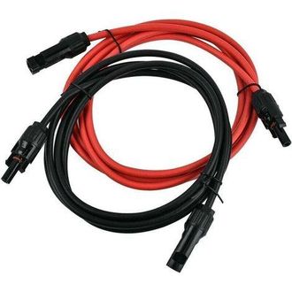 OEM Cable De Extensi&oacute;n Solar Fotovoltaico, Cable De Extensi&oacute;n Para Panel Solar Con Conector Mc4, Par Rojo + Negro, 14awg, 3 Metros / 10 Pies