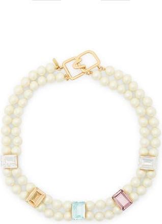 Kenneth Jay Lane Crystal & Faux Pearl Layered Necklace in White Pearl at Nordstrom Rack