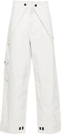 A-Cold-Wall* Overlay twill cargo trousers - men - Elastane/Cotton - 52 - Grey
